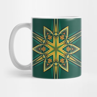 Cartoon Mandala Yellow Orange and Green Mug